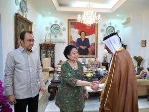 Didampingi Prananda, Megawati Terima Kunjungan Dubes Qatar