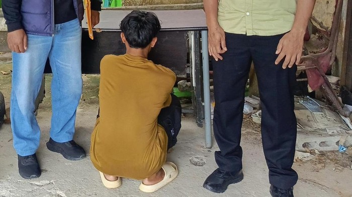 Pria yang perkosa pacarnya hingga hamil tujuh bulan saat diamankan polisi