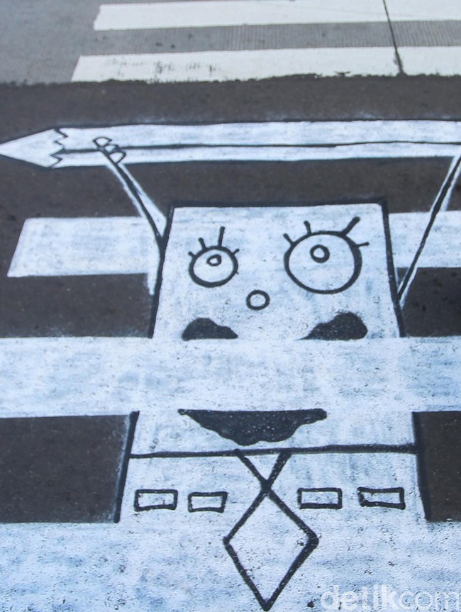 Zebra Cross Cideng Digambar Ulang Warga, Aksi Swadaya Ini Jadi Sorotan