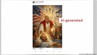 Gambar AI Mirip Yesus Ancam Hubungan Trump dengan Pemilihnya