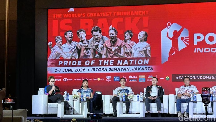 Jumpa pers turnamen bulutangkis Indonesia Open 2026