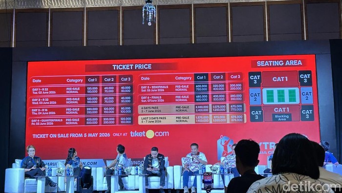 Panitia pelaksana merilis daftar harga Indonesia Open 2026. Tiket dibuka dengan harga Rp 40 ribu.