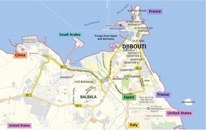 Peta Pangkalan Militer Djibouti. (Dok. Universidad de Navarra)