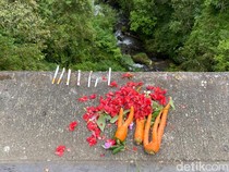 Potret Dramatis Bunga hingga Rokok Menyala di Lokasi Bunuh Diri Cangar