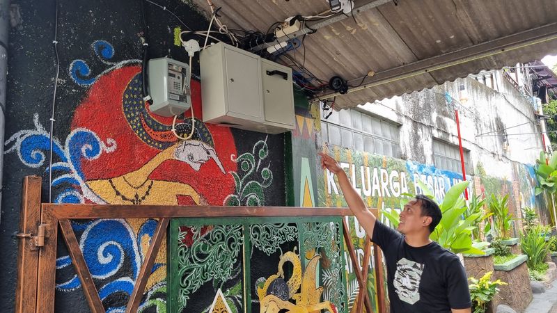 RT di Jaksel pakai smart gate untuk keluar masuk gang (Taufiq/detikcom)