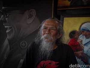 Pecah Telur! Lukisan Gibran Karya Mbah Kibar Jogja Laku Terjual