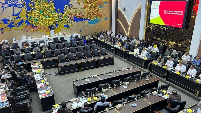 Wakil Ketua Baleg DPR Ahmad Doli Kurnia dalam rapat dengar pendapat (RDP) bersama Kementerian KKP, Kementerian Kehutanan, Kementerian ESDM, dan SKK Migas di kompleks parlemen, Senayan, Rabu (15/4/2026).