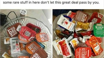 Saus sachet bekas dikumpulin lalu dijual lagi. Ini antara ide bisnis jenius atau level hemat yang sudah melewati batas. Foto: Boredpanda