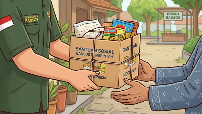 Ilustrasi Penyaluran Bansos. Cara cek penerima bansos 2026.
