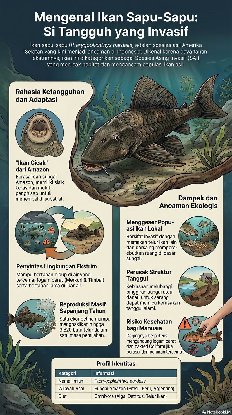 Infografis Ikan Sapu-sapu