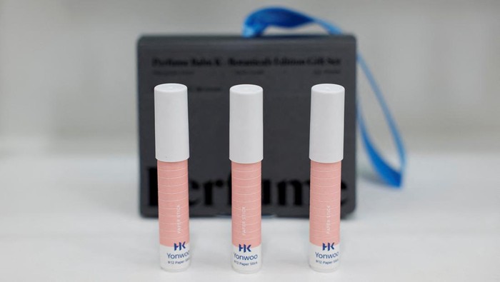 Part of a production line for facial mask pouches stands idle at a factory in Pyeongtaek, South Korea, April 8, 2026. REUTERS/Kim Soo-hyeon