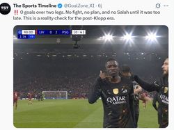 Keok dari PSG, Meme Liverpool Puasa Gelar Musim Ini
