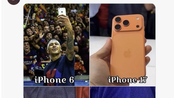 Dari era iPhone lawas hingga generasi terbaru, satu hal tak berubah: trofi Liga Champions belum juga kembali ke tangan Barcelona. Foto: X.com