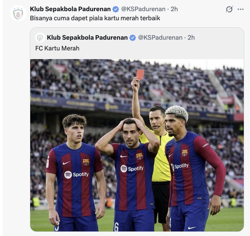 Meme Barca Tersingkir dari Liga Champions