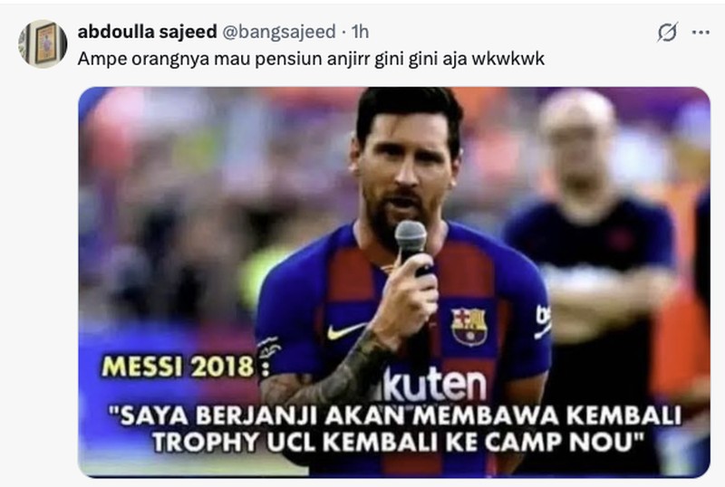Meme Barca Tersingkir dari Liga Champions