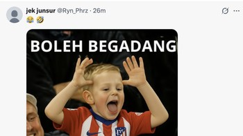 Boleh begadang, asal timnya menang. Sayangnya bagi fans Barcelona, begadang malah berujung kekecewaan. Foto: X.com
