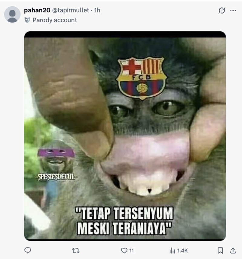 Meme Barca Tersingkir dari Liga Champions