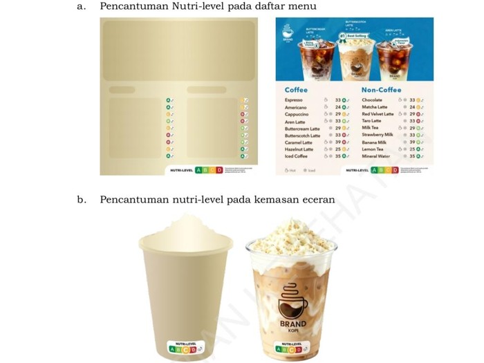 Kemenkes meresmikan Nutri Level pada pangan siap saji.