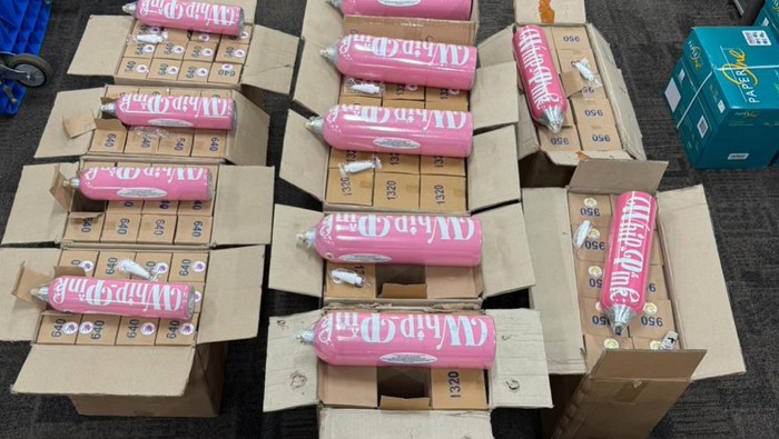 Produsen Whip-pink di Kemayoran, Jakpus digerebek Bareskrim Polri.