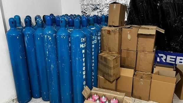 Produsen Whip-pink di Kemayoran, Jakpus digerebek Bareskrim Polri.