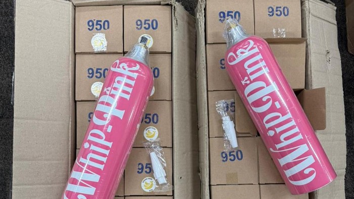 Produsen Whip-pink di Kemayoran, Jakpus digerebek Bareskrim Polri.
