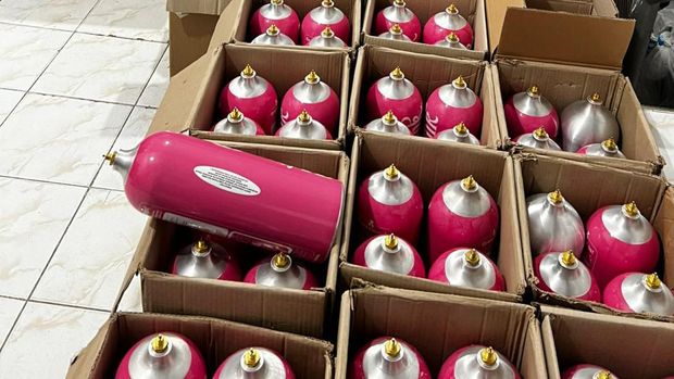 Produsen Whip-pink di Kemayoran, Jakpus digerebek Bareskrim Polri.