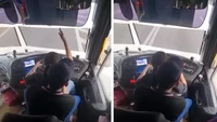 Viral Sopir Bus Nyetir sambil Pangku Wanita