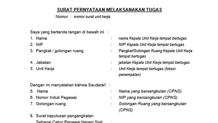 Contoh SPMT CPNS