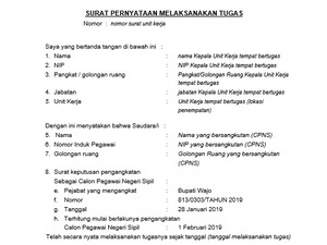 5 Contoh SPMT CPNS untuk Guru hingga Pegawai Kemenag Lengkap Template
