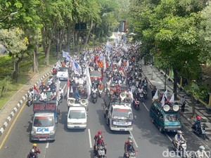 Waspada Macet! Buruh Bakal Demo Pra May Day di Surabaya Siang Ini