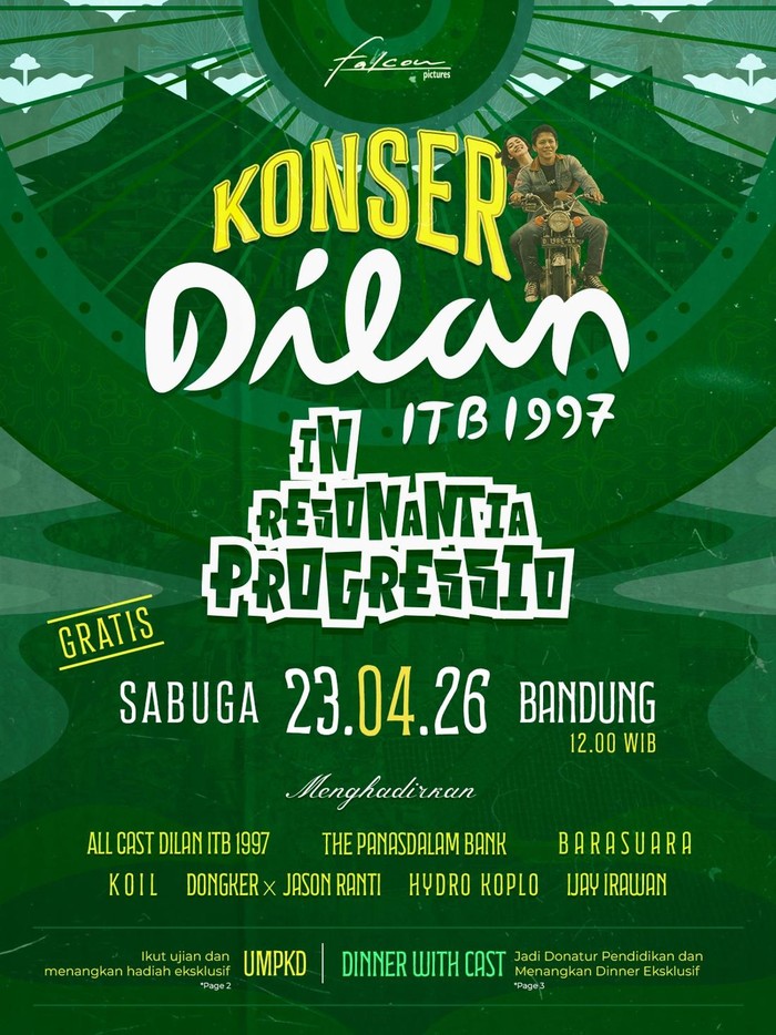 Poster konser Dilan ITB 1997.