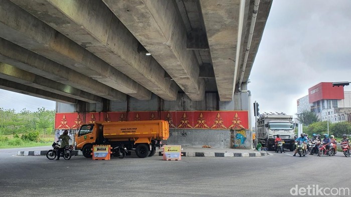 Flyover Simpang SKA. (Foto: Raja Adil Siregar/detikSumut)
