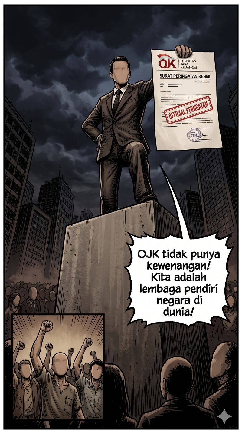Ilustrasi komik kasus Sekte Penghapus Utang di Cirebon.