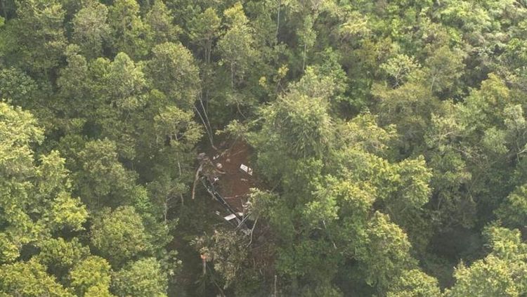 Foto-foto Ditemukannya Helikopter PK-CFX yang Jatuh di Sekadau