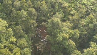 Basarnas Temukan Ekor Helikopter Jatuh di Kalbar, 3 Km dari Titik Hilang