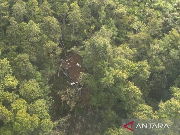 Foto-foto Ditemukannya Helikopter PK-CFX yang Jatuh di Sekadau