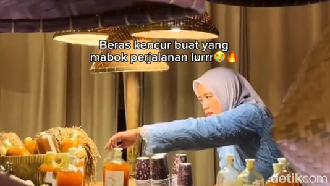 Unik Banget, Viral Warung Jamu Estetis di Pernikahan Ini Bikin Tamu Antre