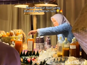 Unik Banget, Viral Warung Jamu Estetis di Pernikahan Ini Bikin Tamu Antre