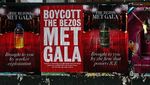 Poster Boikot Met Gala 2026 Muncul di New York
