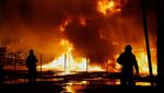Serangan Rudal Rusia Picu Kebakaran Hebat di Kyiv
