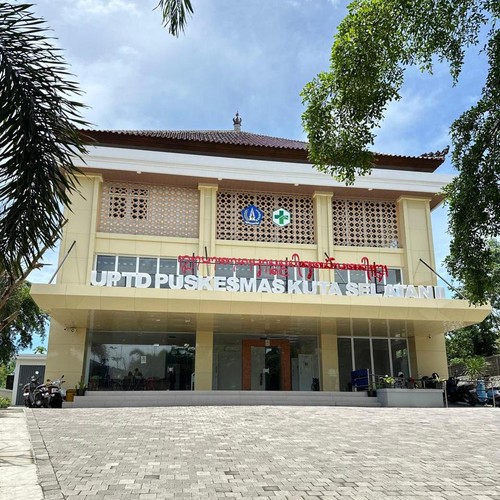 Tampak depan Puskesmas Kuta Selatan II di Pecatu yang tinggal lanjut pembangunan tahap II. (Dinkes Badung)