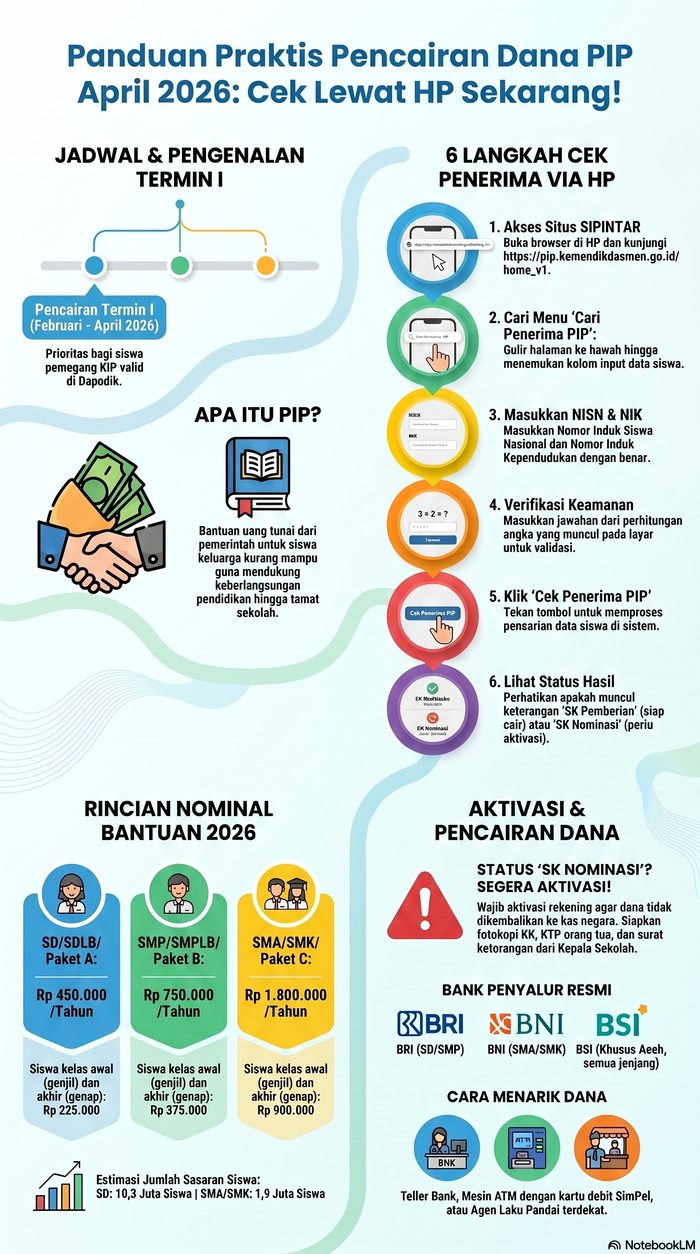 Kapan PIP 2026 Cair? Ini Jadwal Pencairannya untuk SD, SMP, dan SMA