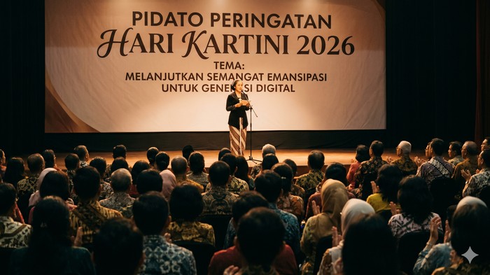 Ilustrasi pembacaan Pidato pada Hari Kartini 2026