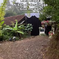 Nggak Nyangka, Resepsi Pernikahan di Halaman Rumah di Desa Ini bak Hotel Mewah