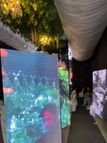 Viral dekorasi pernikahan di desa yang mewah bak gedung megah. Pakai LED dan lampu kristal, bukti nikah di rumah bisa tetap elegan dan glamor.