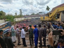 Karantina Musnahkan 48,39 Ton Komoditas Ilegal Tangkapan Kodam Tuanku Tambusai