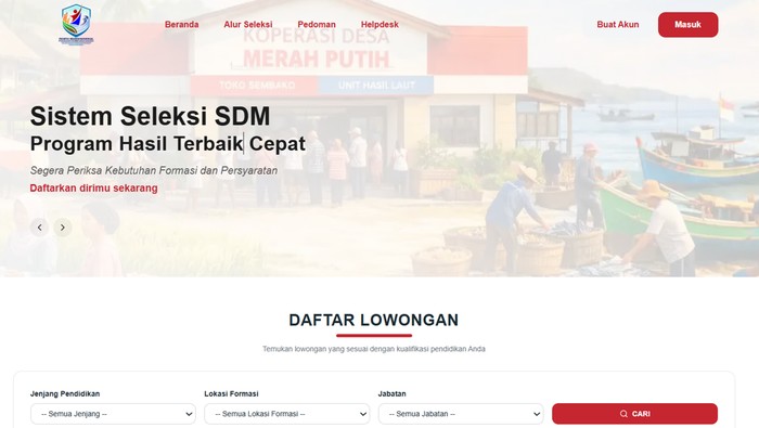 Rekrutmen Koperasi Merah Putih 2026.