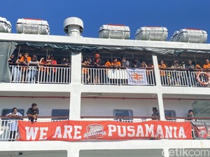 100 Pusamania Tiba di Pelabuhan Parepare untuk Dukung Borneo FC Lawan PSM