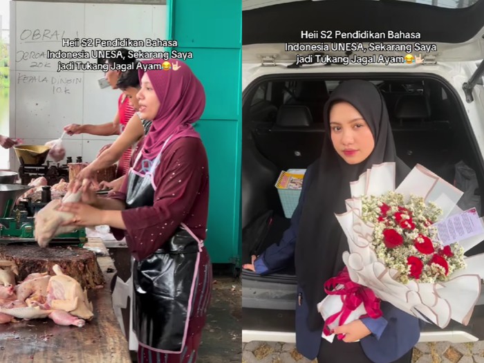 Inspirasi Hari Kartini: Meta Mita, lulusan S2 Bahasa Indonesia Unesa yang tak gengsi jadi tukang jagal ayam. Bukti ketangguhan wanita demi kemandirian!