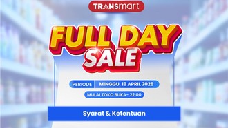 Besok Serbu Transmart Full Day Sale! Pesta Diskon Besar-besaran 50% + 20%